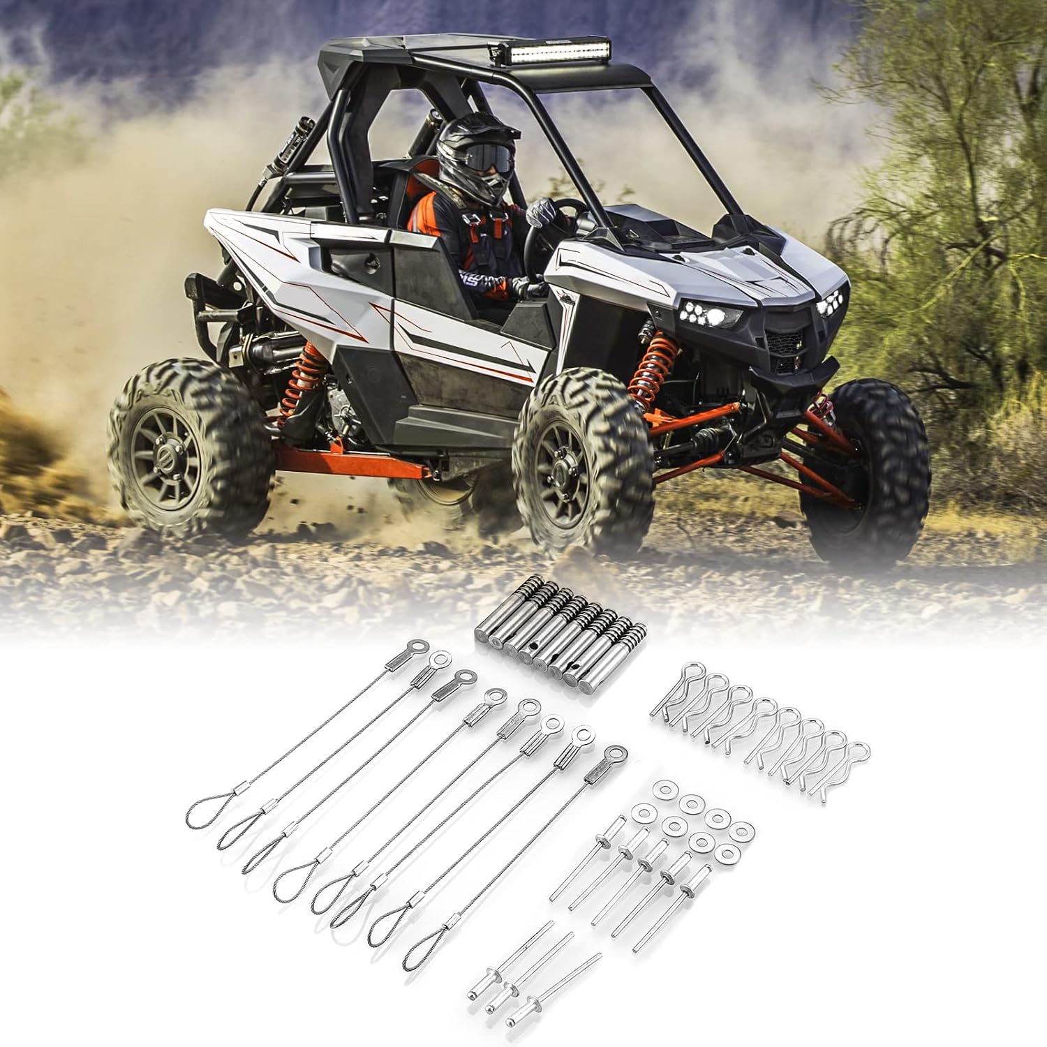 WeiSen Clutch Cover Pin Kit, Easy Belt Quick Release Belt Cover Kit Compatible with Polaris RZR XP 900 1000