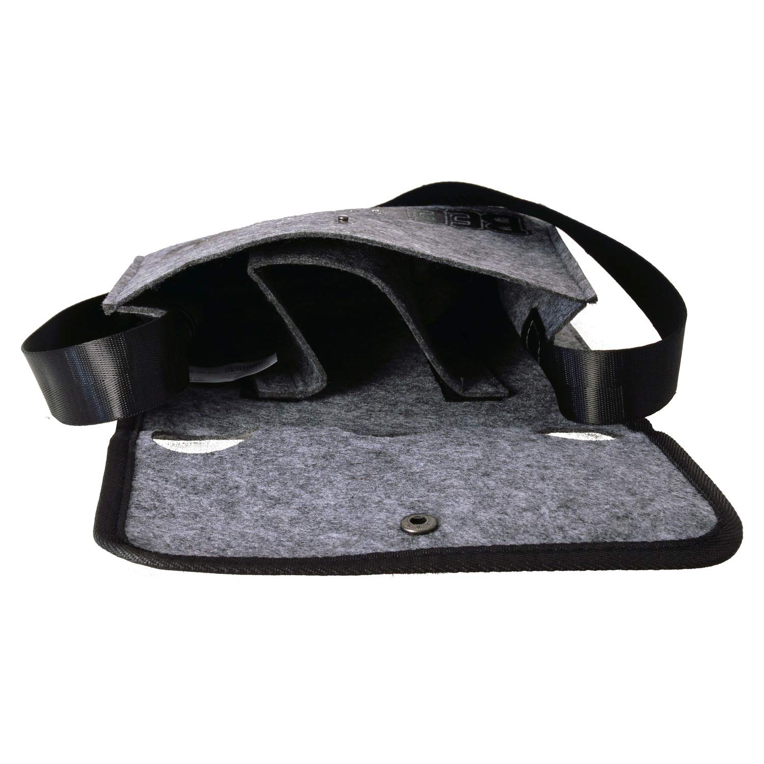 Out of The Blue Bottle Bag 3 Bottles Beer Carrier Bottle Carrier Transport Basket Beer to Go, Gray, 18,5·21·7cm - Image 2