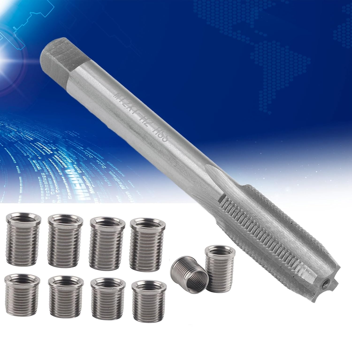Insertos De Rosca De Acero Inoxidable Jadeshay 50 Piezas Inserto De Reparacion De Rosca 303 Plata