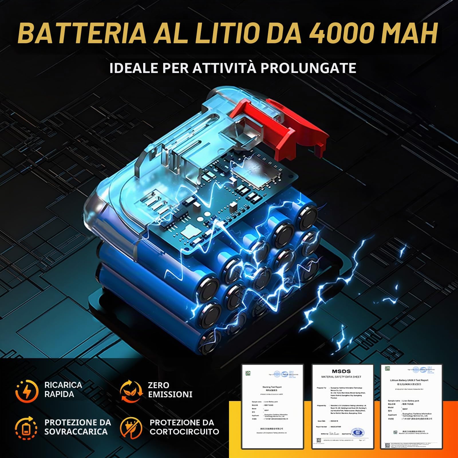 ONEVAN Pompa diesel a batteria con batteria da 4000 mAh e caricabatterie, 40 l/min, pompa ad olio elettrica portatile senza fili, universale per camion e barca