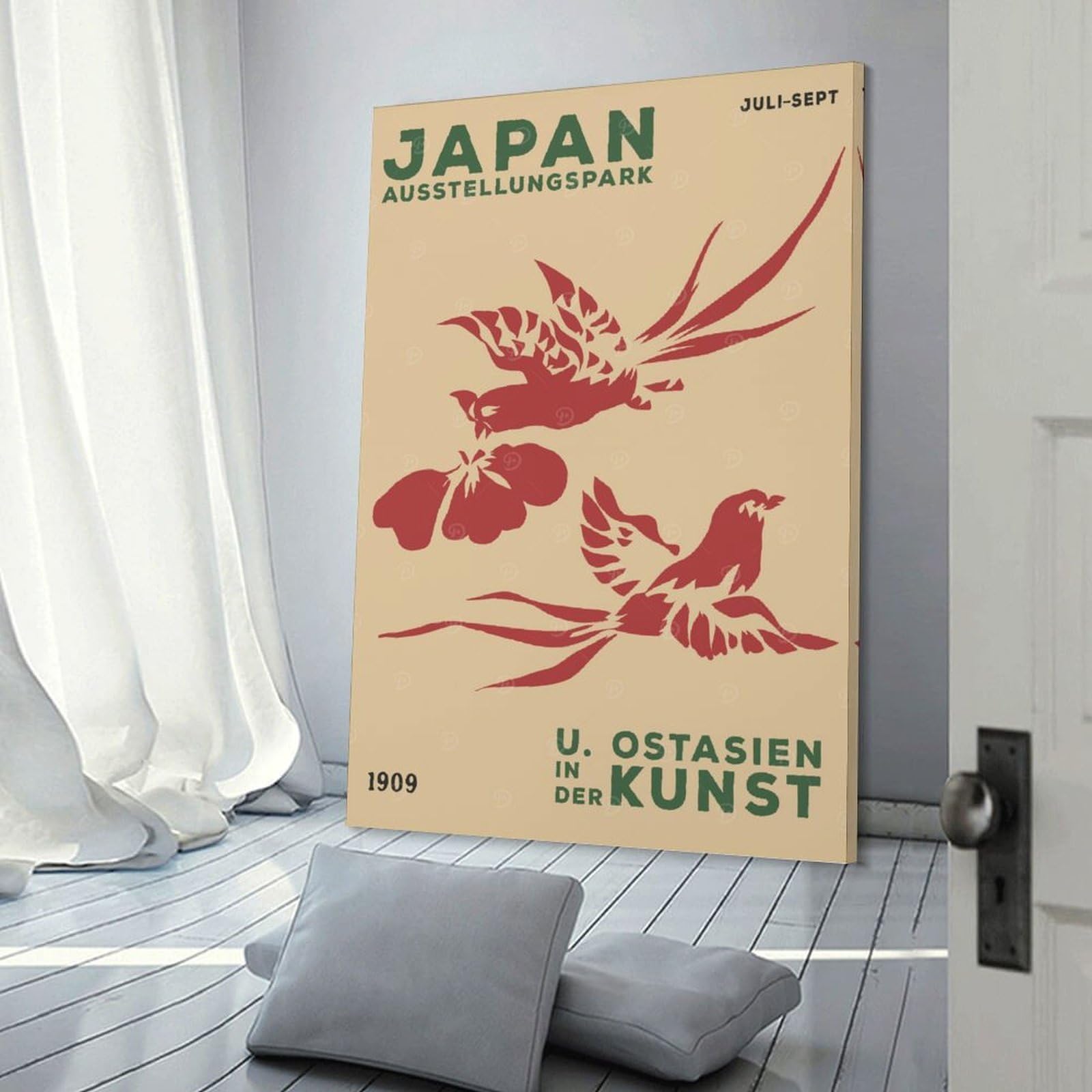 Junmoney Japan Exhibition Canvas Wall Decor 24x36inch(60x90cm), for Entrance Walls, Hall Decor Or Foyers, Wall Decor to Refresh Empty Corners