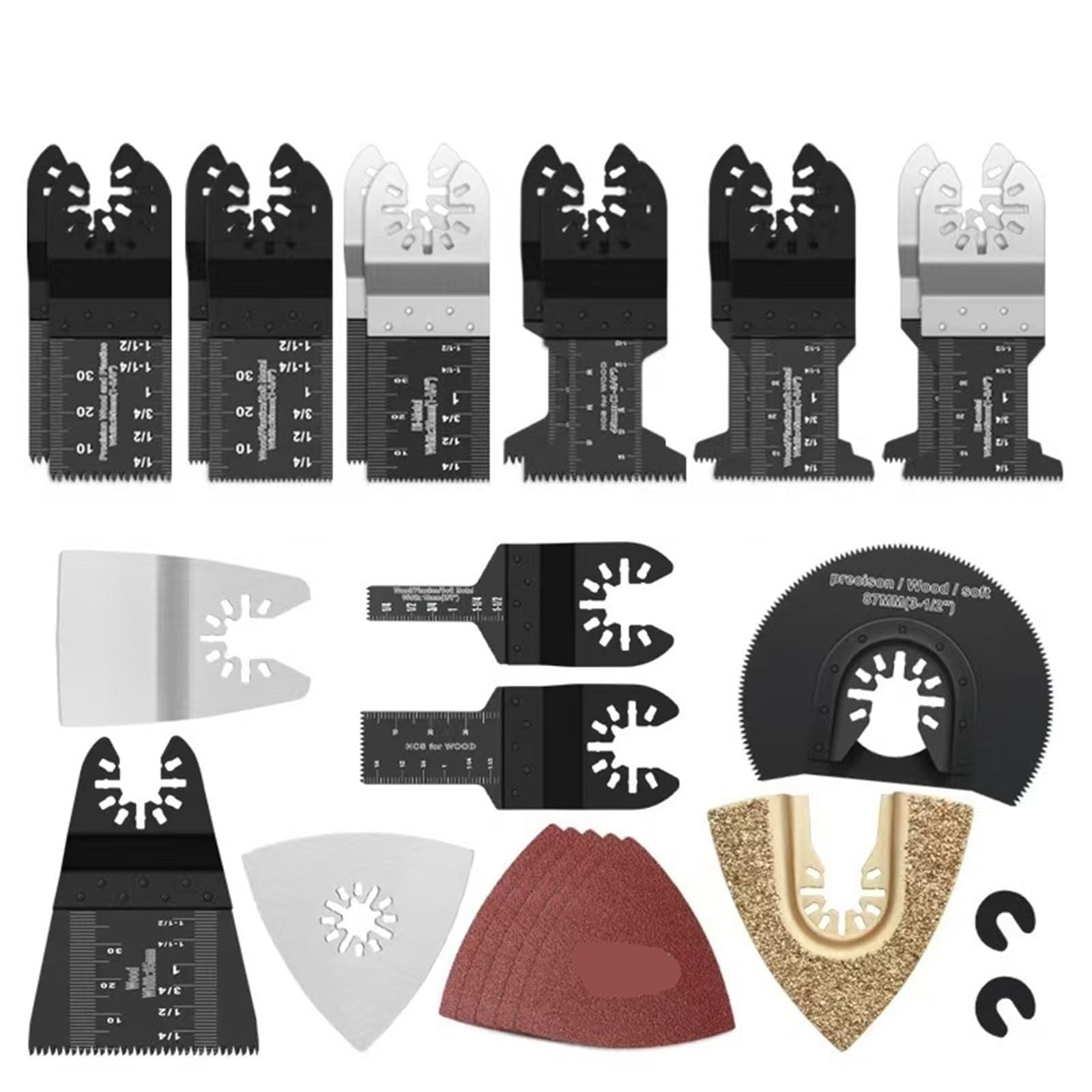 Set Di Lame For Multifunzione Oscillanti A Sgancio Rapido For Utensili Elettrici Fai Da Te For La Lavorazione Del Legno, 12-108 Pezzi/set(26Pc)