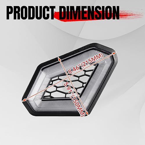 Miniatura 8 de A & UTV PRO Luces LED delanteras de acento de colmillos para Can Am Maverick X3 MAX Turbo R RR 2017-2023, luces auxiliares de firma con