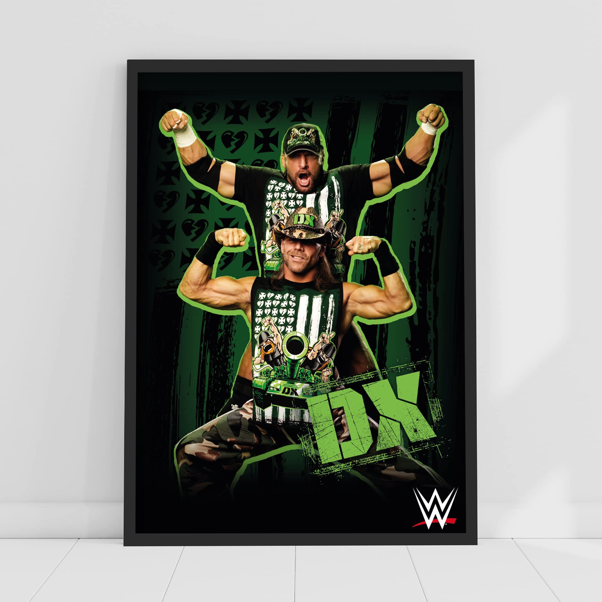 Themed Black Wwe Print - Dx Graphic Poster Wrestling Wall Art (A4-21Cm X 29.7Cm)