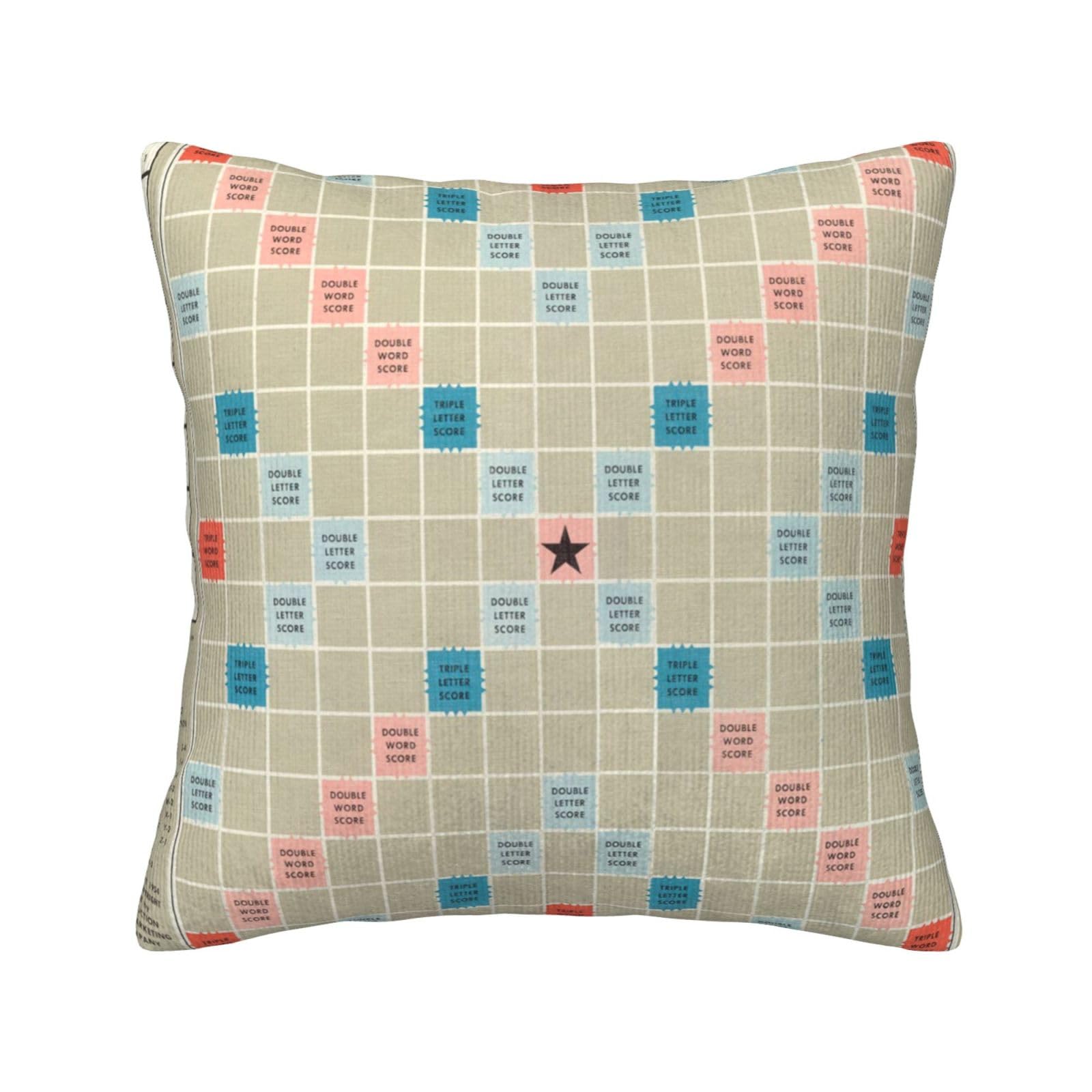 Housses de coussin en velours côtelé Scrabble de haute qualité pour la maison