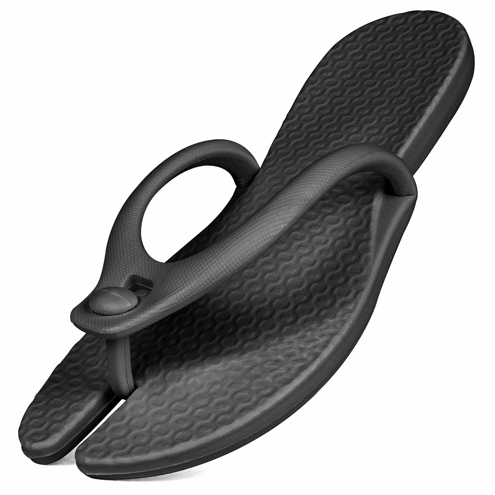 Kattmas Foldable Flip-Flop Travel Slippers Shower Shoes Slides Summer Camp Sandals Soft Comfy Non-Slip Quick Dry House Bathroom Gym Spa Pool Sandals Beach