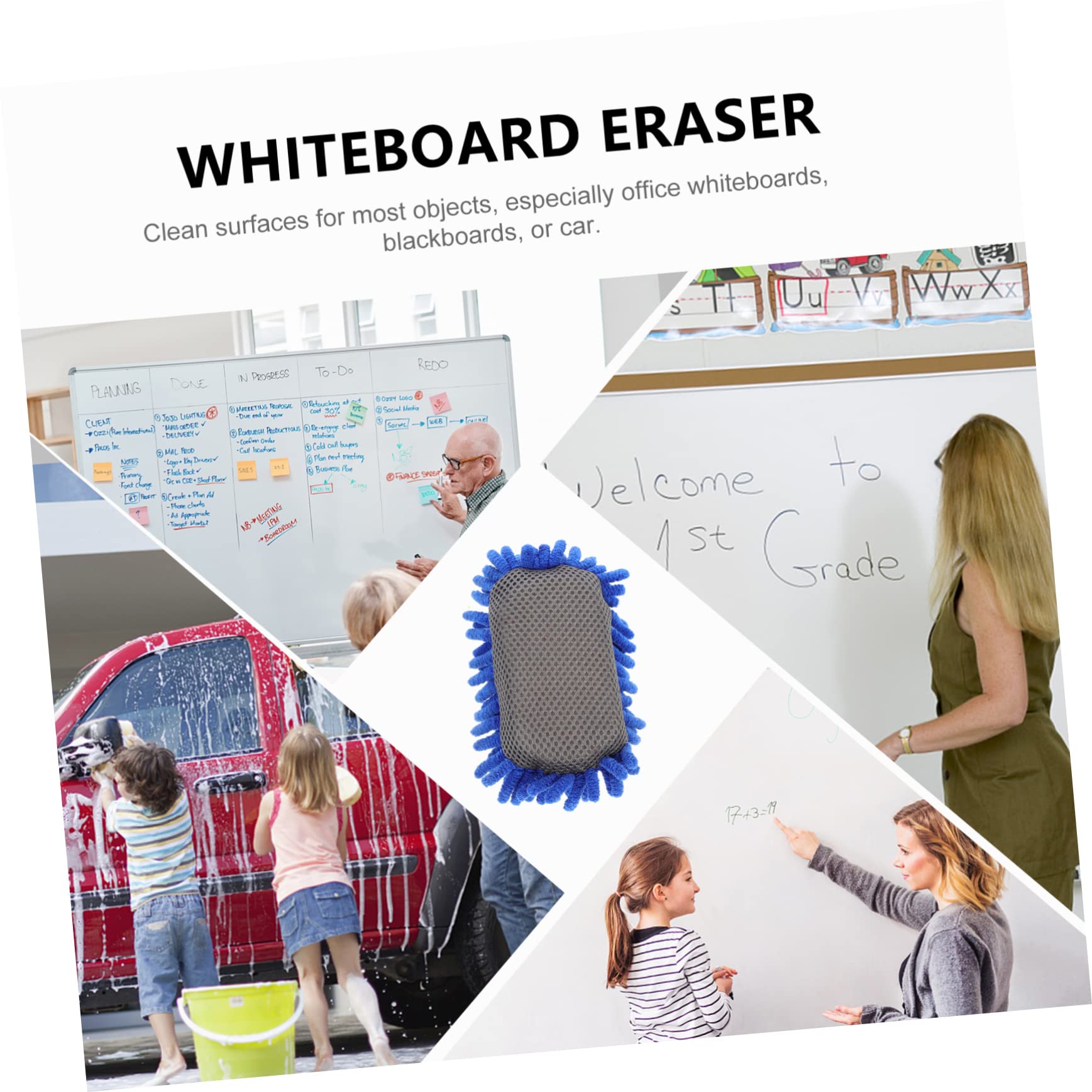 SHINEOFI 9piezas Borrador Para Pizarra y Tablero Limpiador De Pizarra y Chalkboard Para Oficina Escuela y Hogar