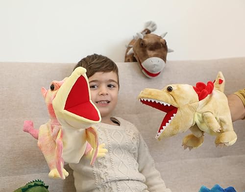 Miniatura 4 de Marionetas de mano para niños, marionetas de mano de dinosaurio, juguetes de dinosaurio, marionetas de peluche, juguete de dinosaurio, juguete de