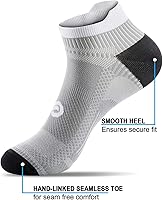 Vista 4 de PAPLUS Ankle Compression Sock for Men and Women 246 Pairs, Low Cut Compression Running Sock with Ankle Support
