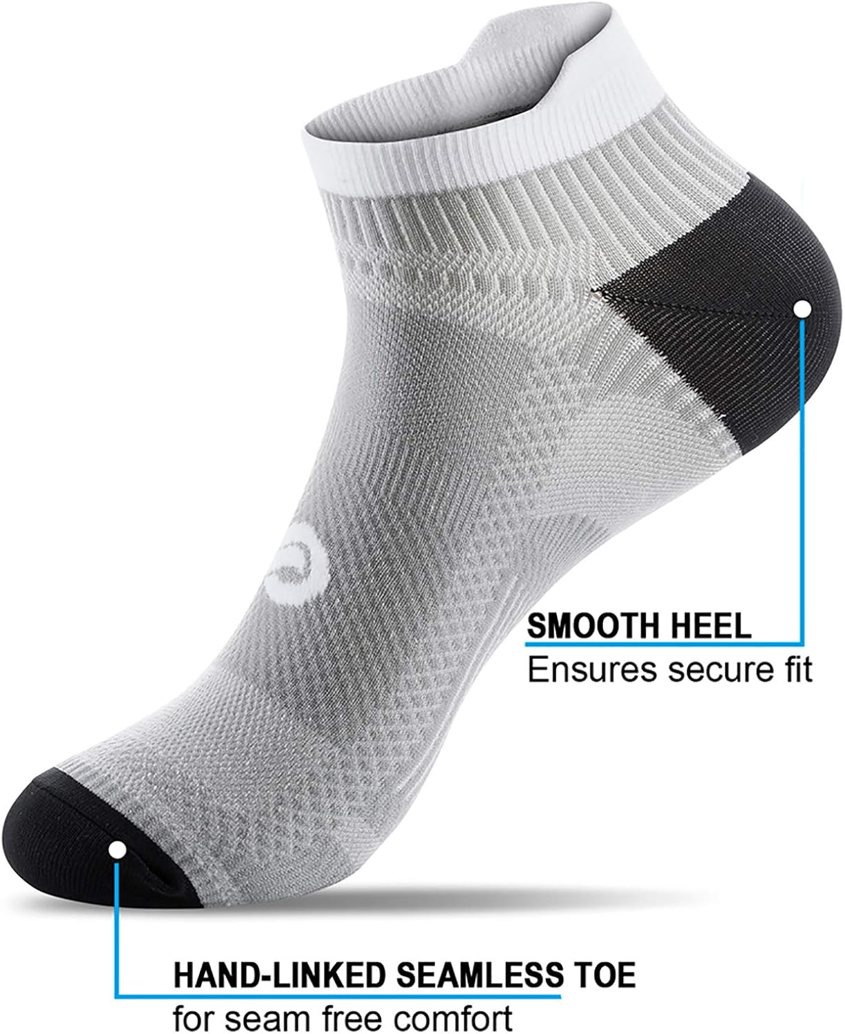 Miniatura 4 de PAPLUS Ankle Compression Sock for Men and Women 246 Pairs Low Cut Compression Running Sock with Ankle Support