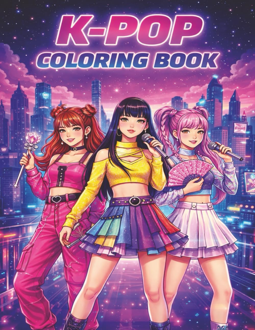K-Pop Coloring Book: Cute And Trendy Idol Inspired Illustrations For Kpop Fans Of All Ages