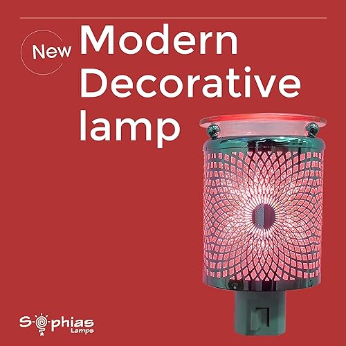 Miniatura 6 de Lampara Aromatica Decorativa, Disenada en Acero inoxidable, lampara de fragancia enchufable, Lampara de Noche decorativa para dormitorio, baño,