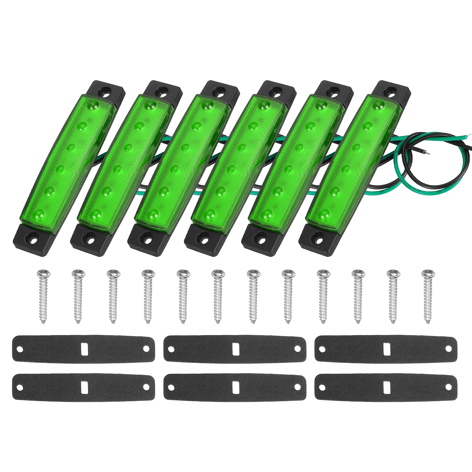 sourcing map 2Pack Navigation Lights for Boats LED, 12V/24V Green Boat Interior Lights Waterproof Clearance Stern Lamp for Kayak, Yacht, Truck, Lorry, Deck, Green Plastic Housing โ image 1