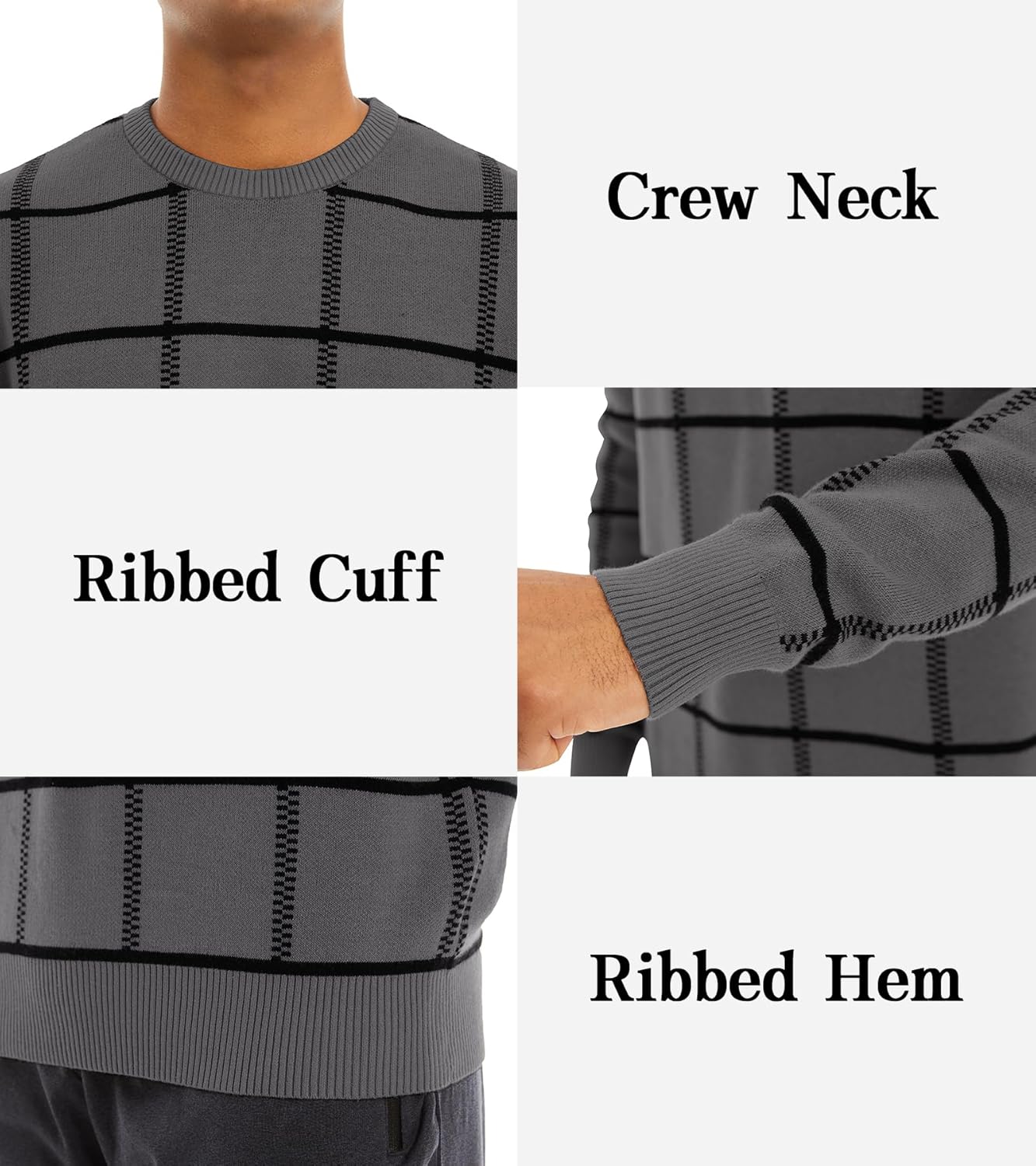 MAGNIVIT Men's Basic Designed Knitted Sweaters Cotton Soft Crewneck Fall Winter Sweaters - Image 5