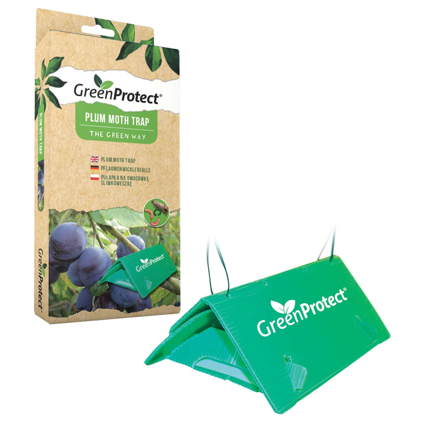 Green ProtectPlum Moth Trap - Moth Repellent - Waterproof - Suitable for All Weather Conditions - Easy to Assemble, Position and Replace - Covers 500 - 700 m²