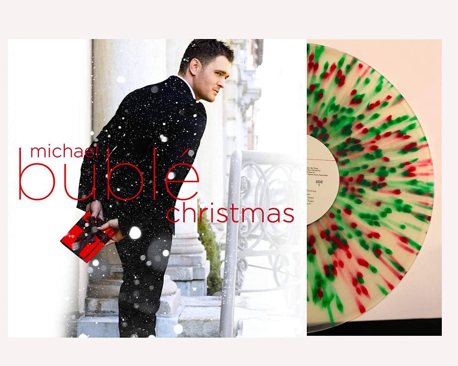 Michael Bublé - Christmas Music Album Exclusive Limited Edition Colored Red and Green Splatter Vinyl LP