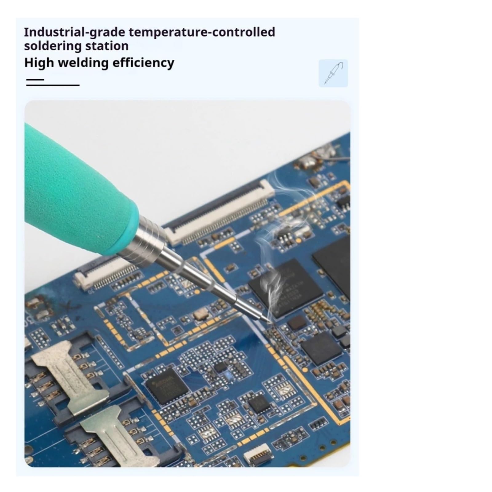Stacja lutownicza, Stacja lutownicza Smart Precision SMD T120, zestaw do lutowania stałotemperaturowego o mocy 85 W i wyświetlaczem cyfrowym