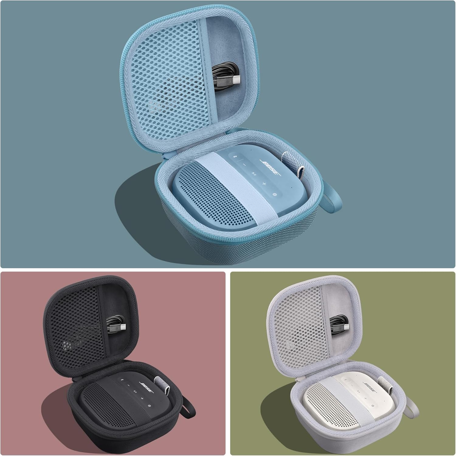 Speaker Case Compatible with Bose New SoundLink Micro 2nd Gen Portable Bluetooth Speaker(Blue Case) - Image 9
