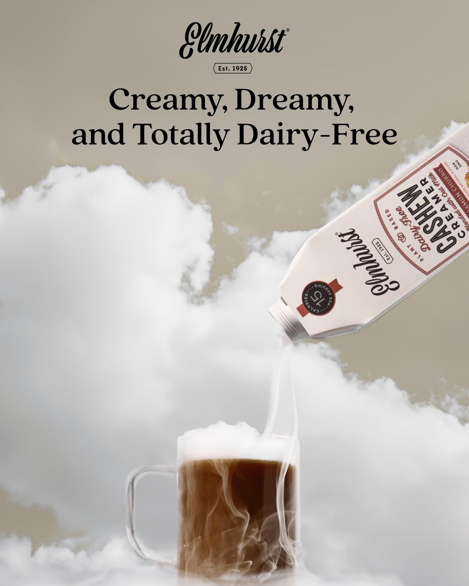 Amazon.com: Elmhurst 1925 Cinnamon Churro Cashew Creamer - Dairy