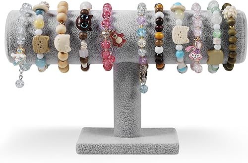 RingsTown Soporte de exhibición de pulseras con barra en T para vender, almacena
