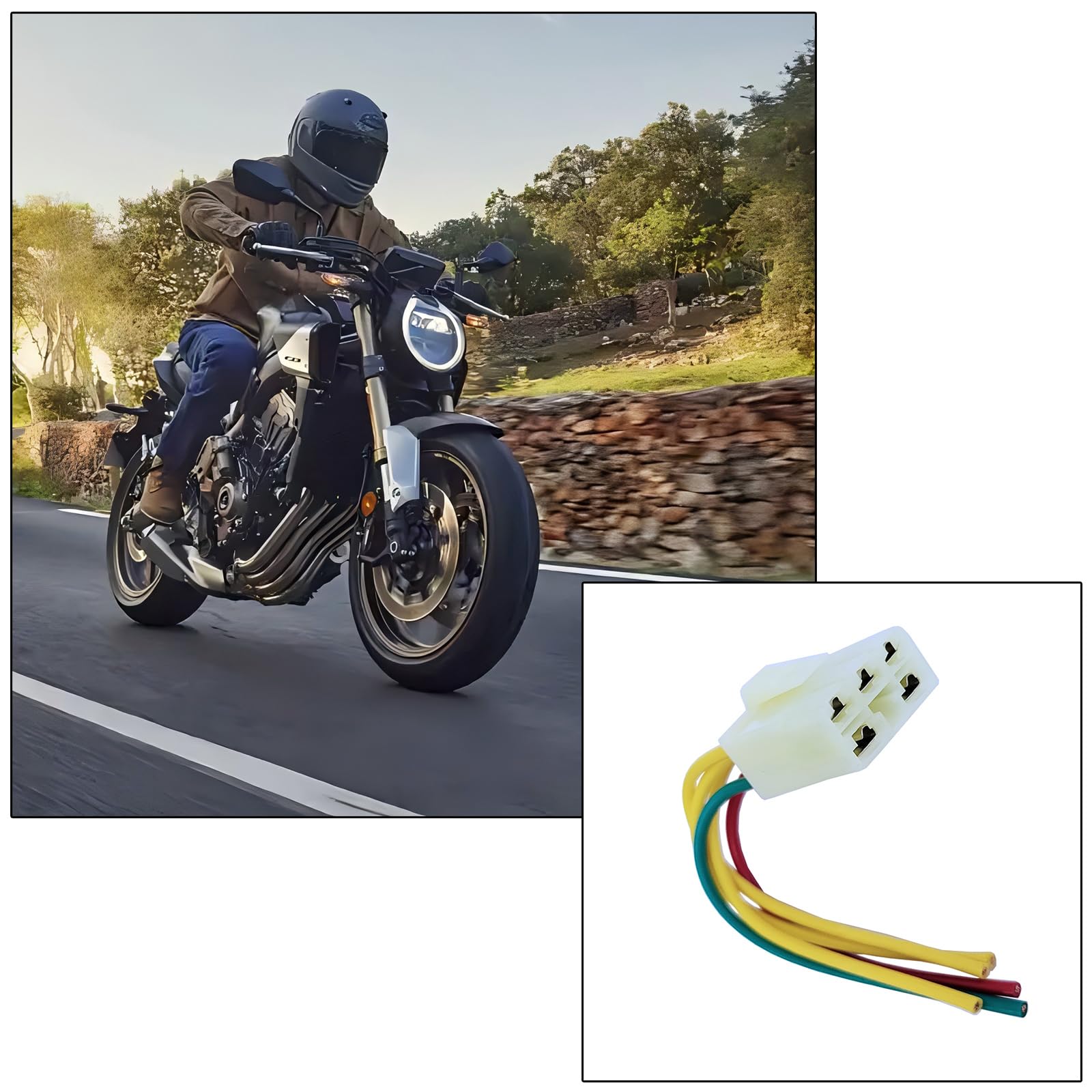 Para motocyklowych 5-pinowych regulatorów napięcia, prostownika, wiązki przewodów, akcesoria kablowe, kompatybilne z Honda CBF 600 400