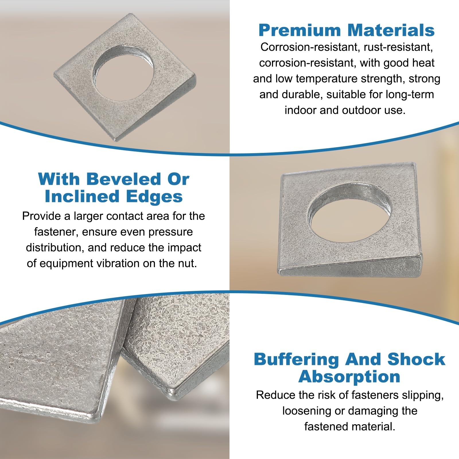 PATIKIL M12 Beveled Square Washers - Image 3