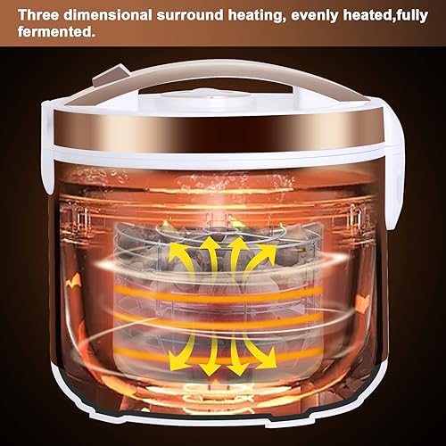 Miniatura 4 de Fermentador de ajo negro Caja de fermento inteligente automática 6L Fermentación rápida de 7 días Ajo negro Arroz dulce Fabricante de vino Natto