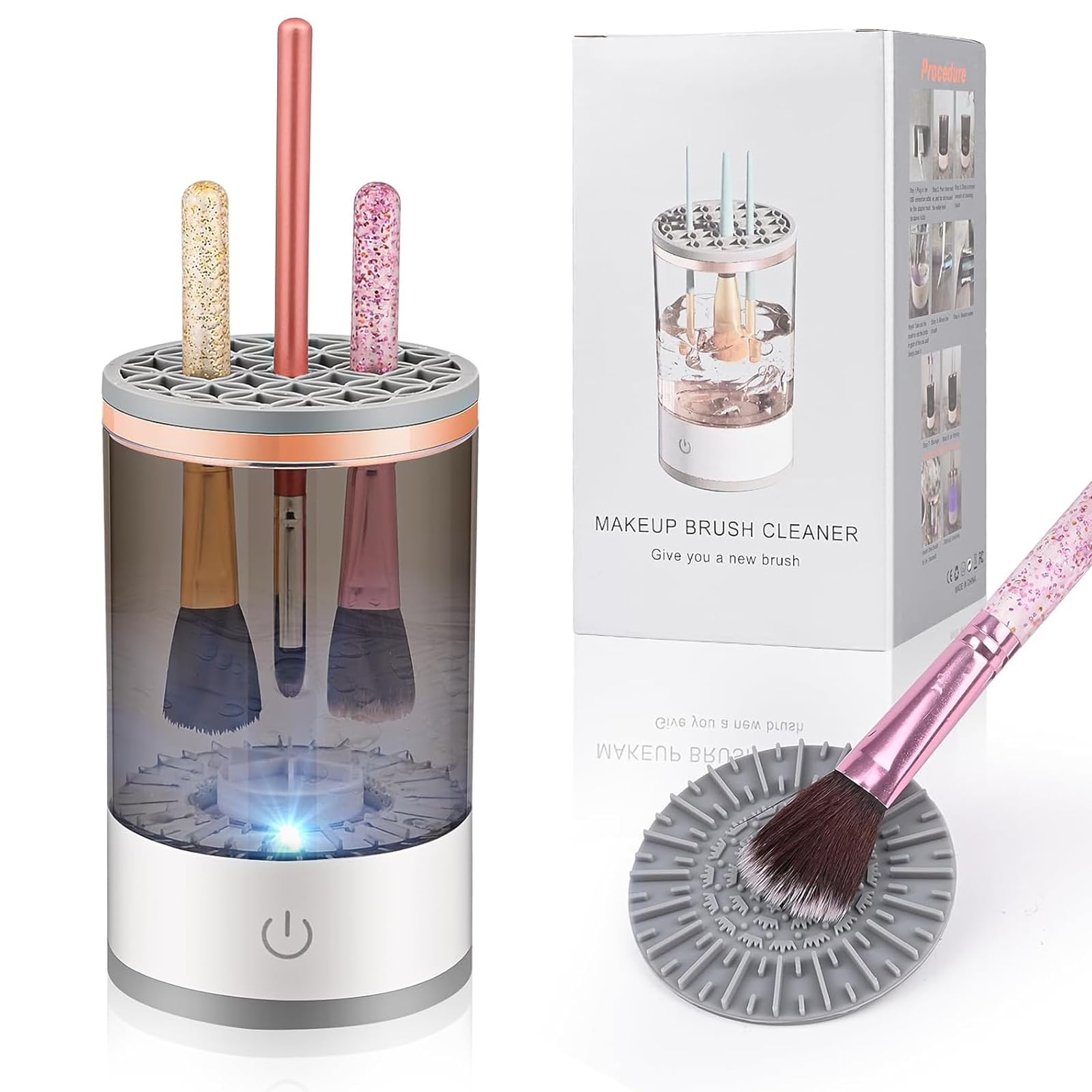 Limpiador De Brochas De Maquillaje,Limpia Brochas Maquillaje Electrico,Limpiador De Brochas Electrico,Electric Makeup Brush Cleaner,Limpiador De Brochas De Maquillaje Electrico