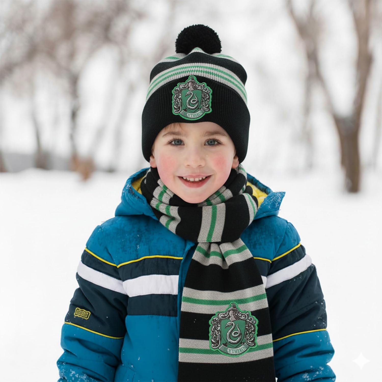Harry Potter Kids Winter Hat Gloves Scarf Set, or Ski Gloves for Boys and Girls, Winter Hat for Kids 4-14 Years - Image 5