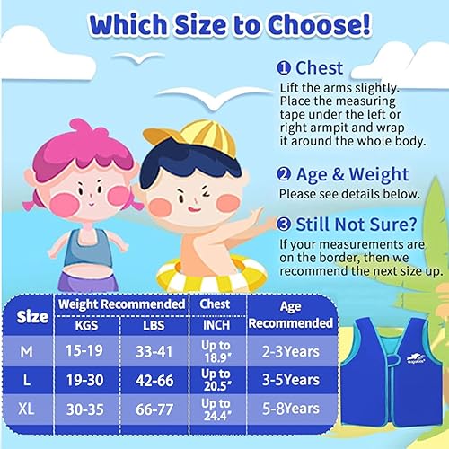 Miniatura 8 de Vine Chaleco de natación para niños pequeños, chaleco de entrenamiento para aprender a nadar, chaleco de entrenamiento para niños y niñas