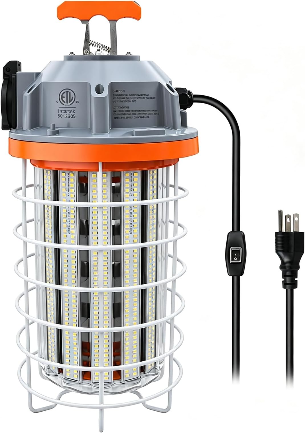 NS LED Temporary Work Light 150W IP64 Portable Linkable 24250 Lumens 5000K Daylight LED Construction Lights with 16.4FT Cord and Hook, Durable Job Site Lighting for Indoor and Outdoor Area Lighting