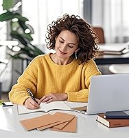Vista 7 de 100 Pack A5 Ruled Lined Kraft Notebooks Bulk, Journaling Notebooks, Soft Cover Composition Notebook, 8.3x5.5 Inches 60 Pages Travel Journal