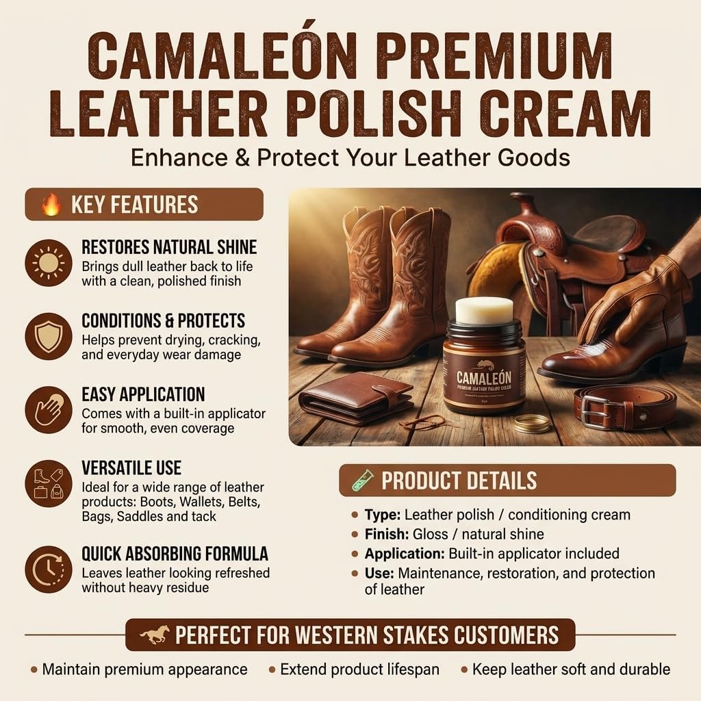 Universal Leather Polish Cream – Restorative Shoe Shine Conditioner with Built-in Applicator for All Colors Made In Spain