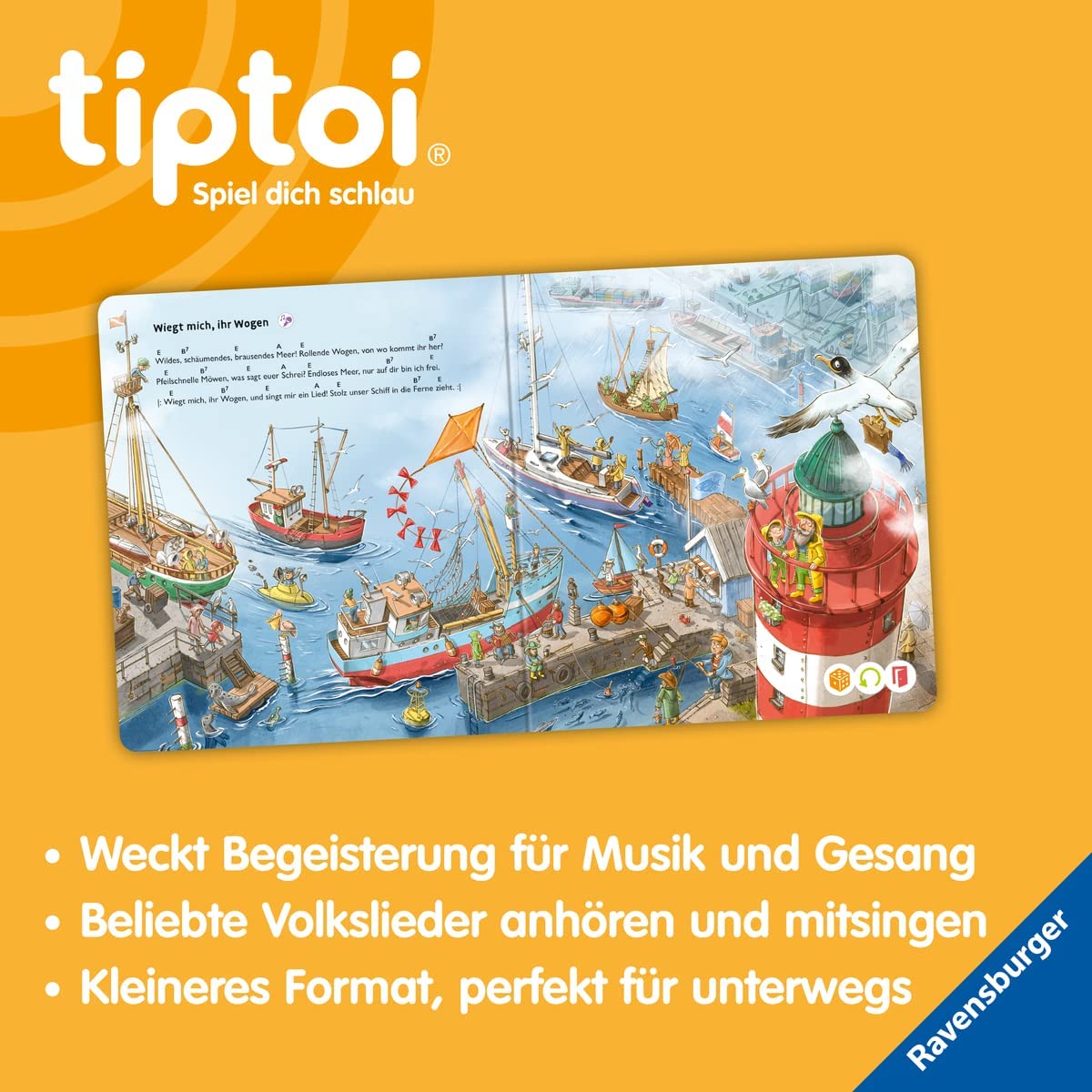 tiptoi Ravensburger 00801 - Libro de aprendizaje con bolígrafo Ravensburger 00801 con función de grabación