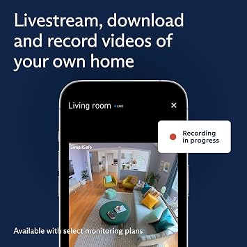 SimpliSafe Wireless Home Security Systems | 7 Piece Smart Home Alarm Systems with HD Outdoor Security Camera | Mobile App & Works with Alexa | Professional Monitoring Available | Easy DIY Install