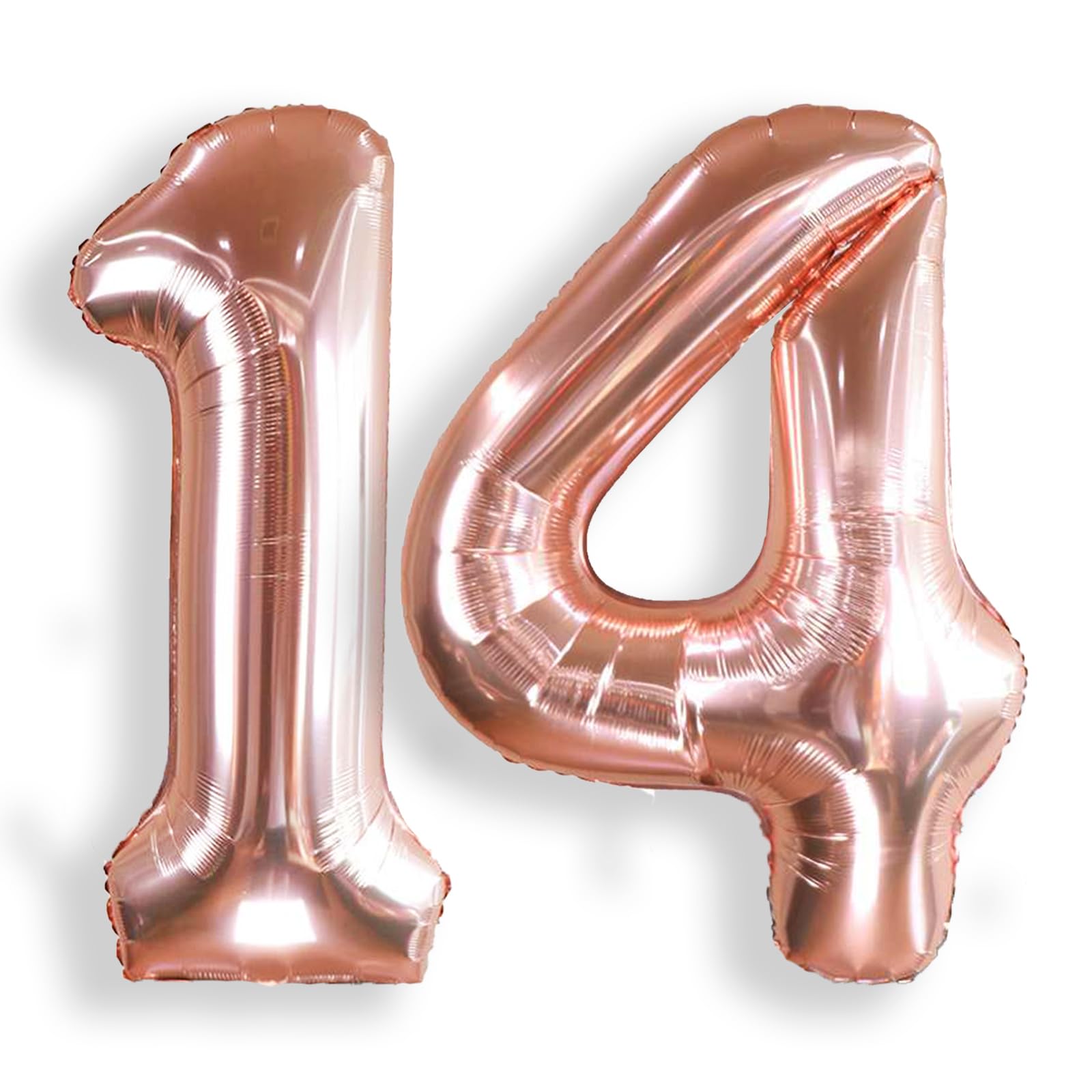 AULE 40 Inch Rose Gold 14 Balloon Number Foil 0-9 Birthday Big Numbers