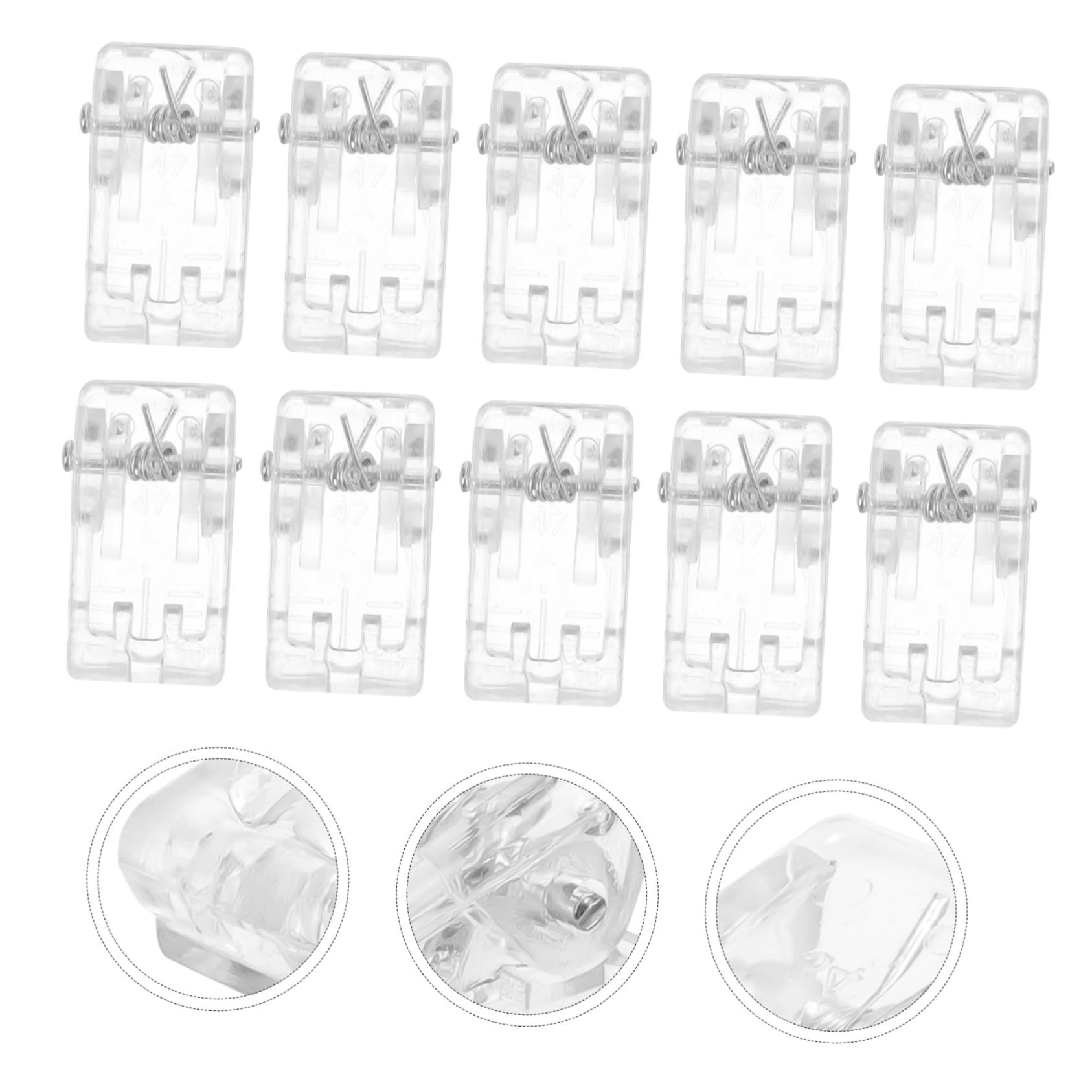 SHINEOFI 5 Sätze Transparenter Ausweishalter Zum Aufhängen Kleine Clips Größe Büroclips Mini Bastelclips Durchsichtige Mini Clips Namensschild Clip Wandclips 60 Stück * 5