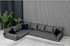 Corner Sofa Set, Sofa, Living Room Furniture, Gray Fabric