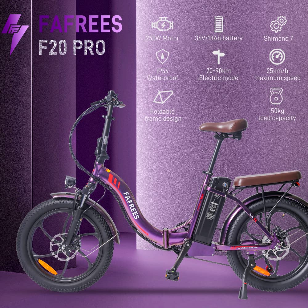 Vélo électrique Pliant pour Adultes, VTT électrique à Gros pneus de 20 Pouces avec Batterie Amovible 36 V 18 Ah, autonomie de 70 à 150 km, Design Compact pour Hommes et Femmes