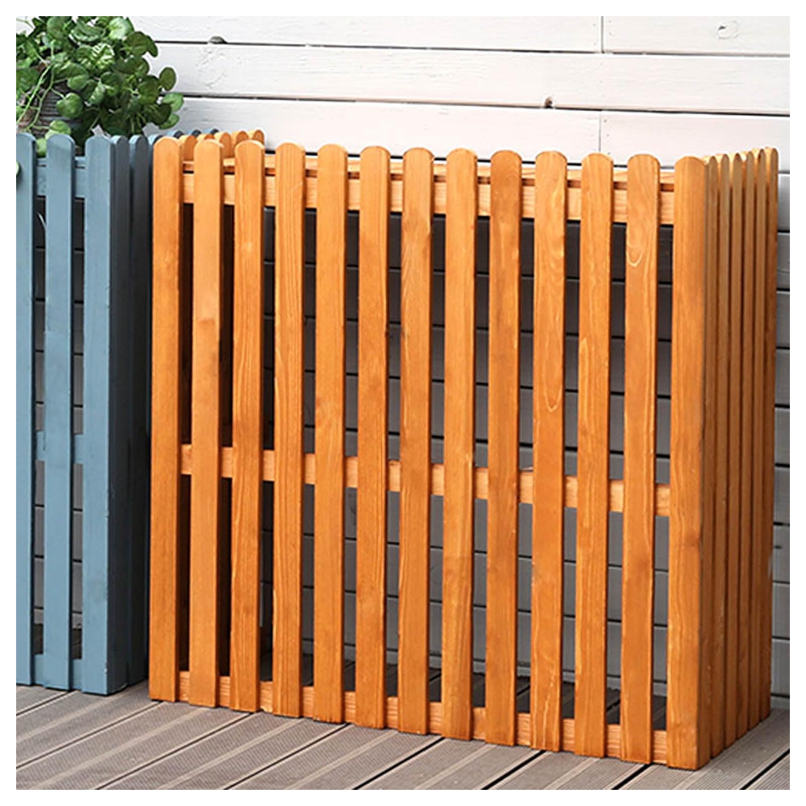 AYCDL Outdoor Air Conditioner Cover - Durable Protective Enclosure for AC Units, Decorative Fence Design Blends with Exterior, Weatherproof Solution,Orange-85x35x84cm