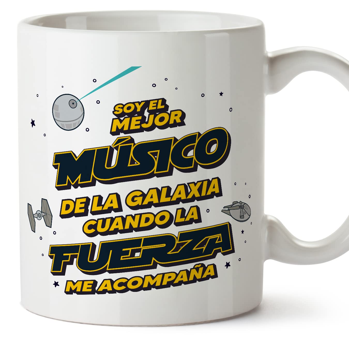 MUGFFINS Tazas para JEFE hombre - En Español - Mejor de la Galaxia Cuando Fuerza me Acompaña - 11 oz / 330 ml - Regalo original y divertido — view 45