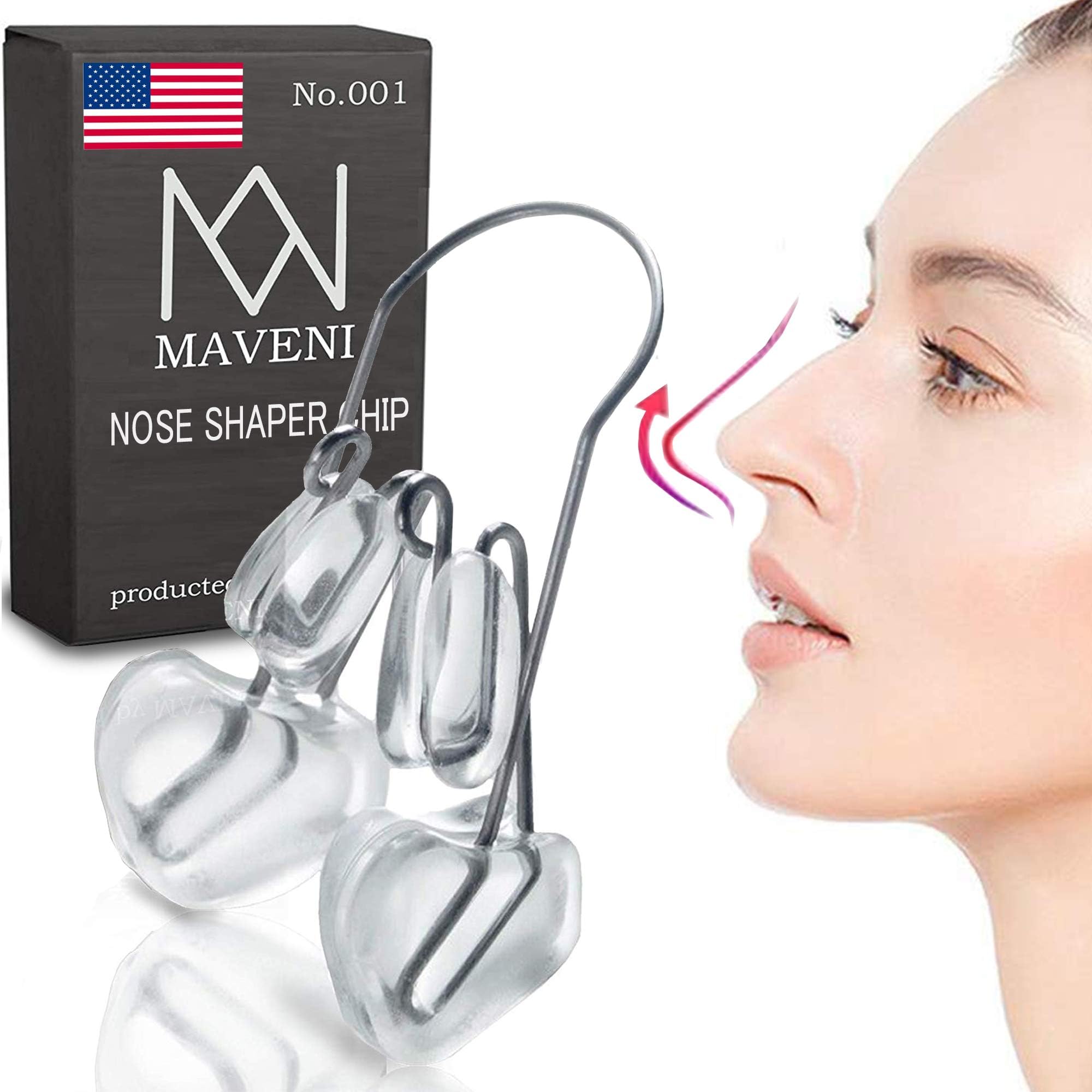 [MAVENI] Nose Shaper Clip Beauty Nose Slimming Device - Nose Corrector - Nose Beauty Up Lifting- Soft Safety Silicone Rhinoplasty