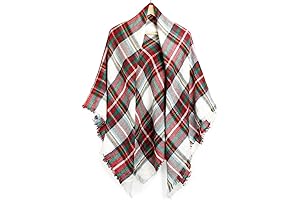 Tartan Plaid Scarf Women Warm Soft Shawl - Stylish Winter Fall Wrap