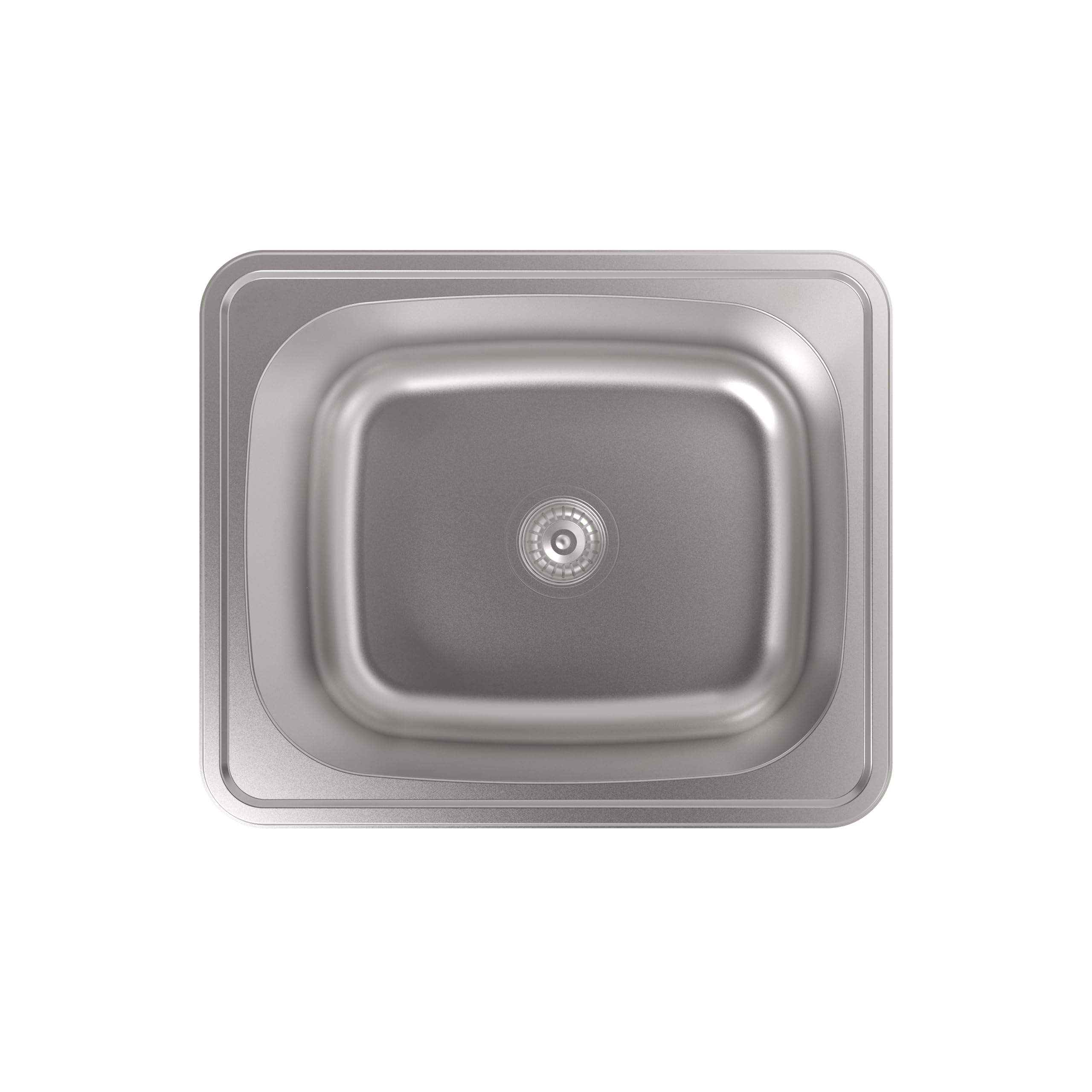 CATA CSS 60-1 Lavello 50,9x40,9 cm Vasca Quadrata con Spessore di 0,07 cm e Profondità di 15 cm Materiale in Acciaio Inossidabile Installazione su Mobili da 60 cm