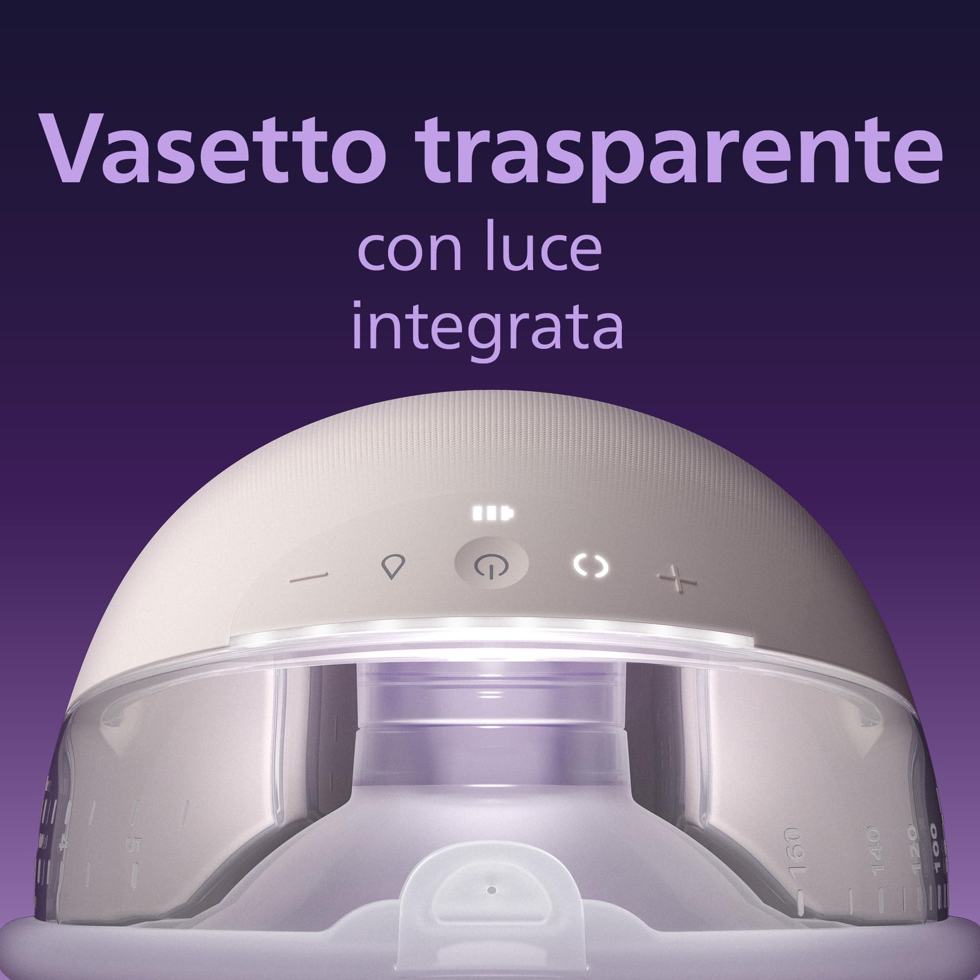 Philips Avent Natural Care Tiralatte elettrico doppio indossabile a mani libere – Riproduce il ritmo di suzione del bambino, coppa SkinSense, potenza di livello ospedaliero, SCD596/21