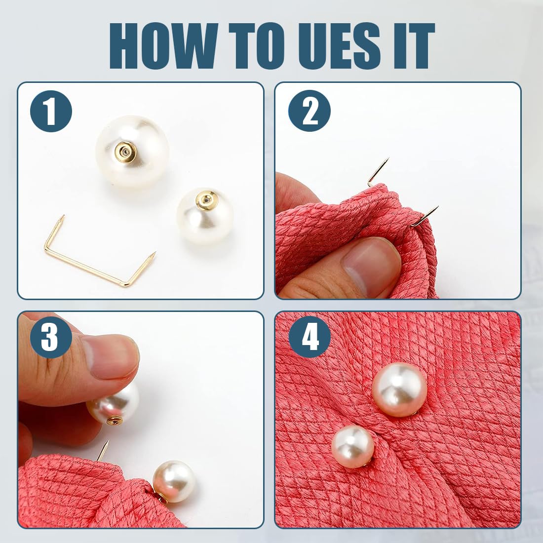 8Pièces Perle Broche, Broche de Perle de Mode, Broche Élégante Fausses Perles Mode Broche de Perle Simulée Épingle Sécurité Clips pour Femmes Pull Col Châle Cardigan Echarpe pour Saint Valentin