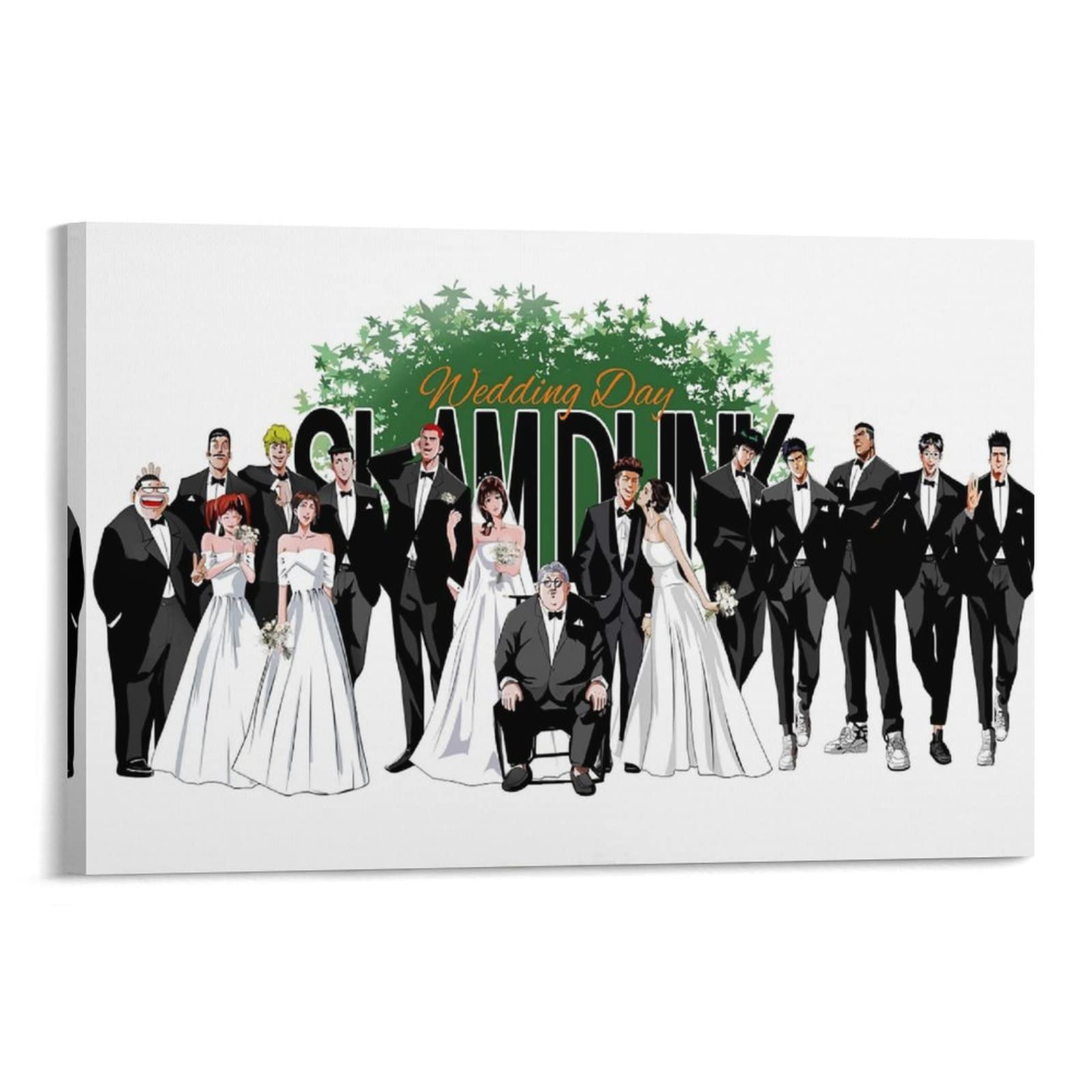 Amazon｜スラムダンク家族の肖像画の結婚式の写真のキャンバスの壁の
