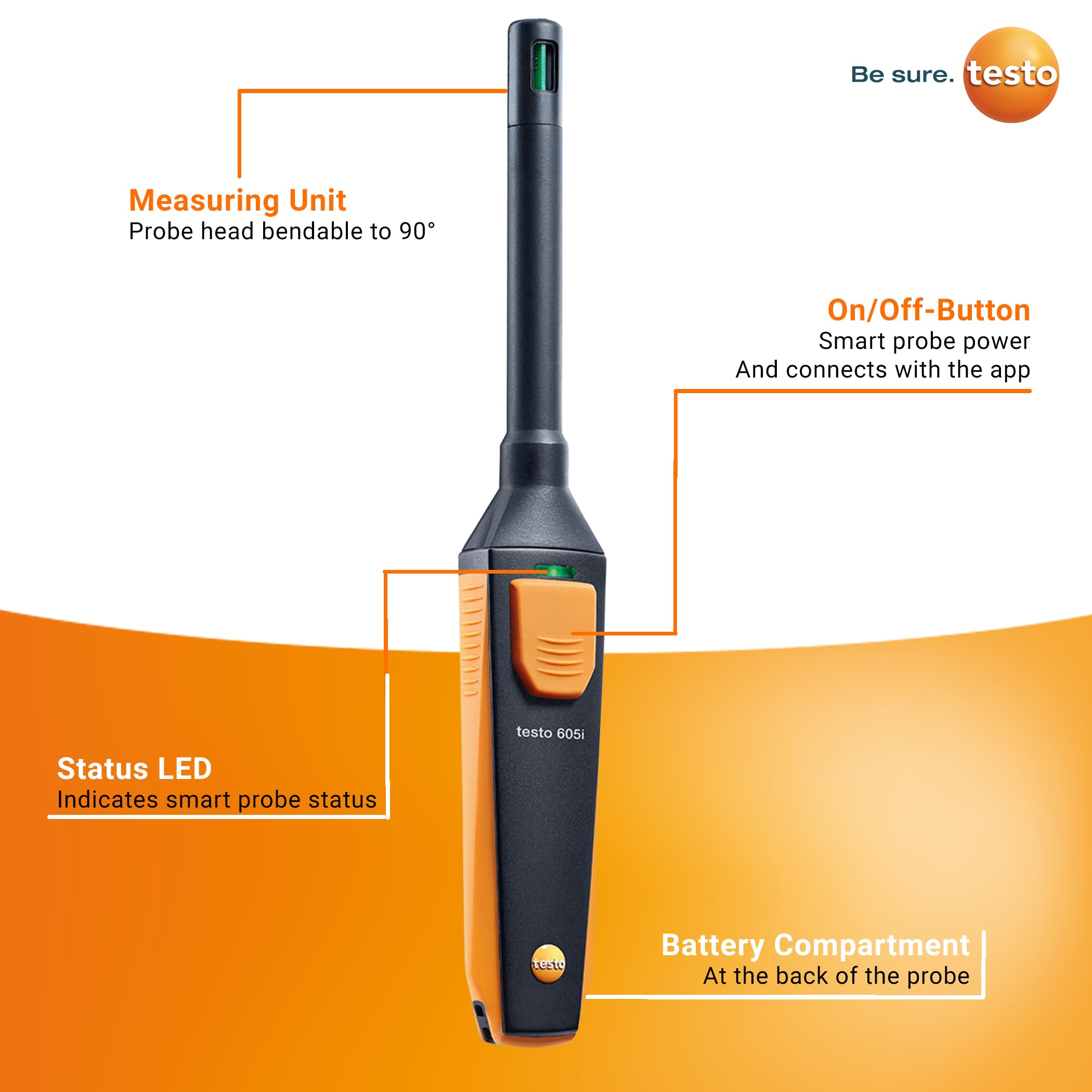 Testo 0560 2605 03 605i - Termoigrometro
