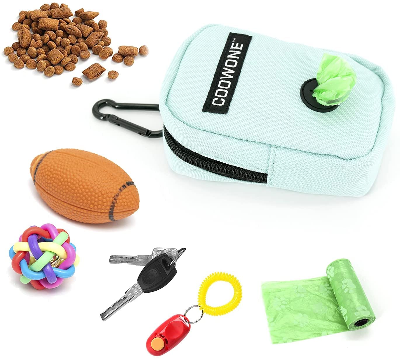 Dog Treat Pouch Hands Free dog walking bag with Metal Carabiner - Image 3