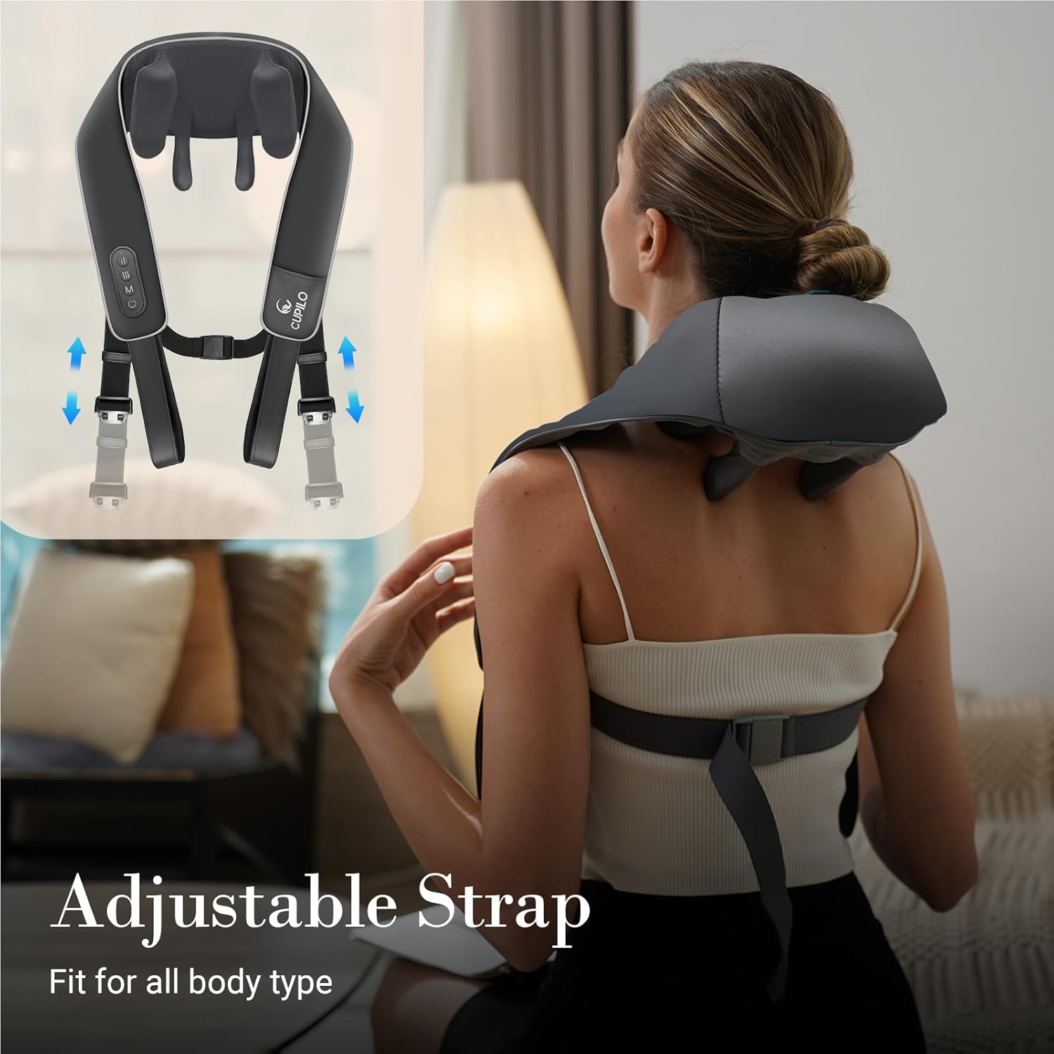 Shiatsu Neck and Shoulder Massager with Heat [Remote Control], FSA Eligible HSA, 6D Kneading Neck Massager for Pain Relief Deep Tissue, Gifts for Men Women